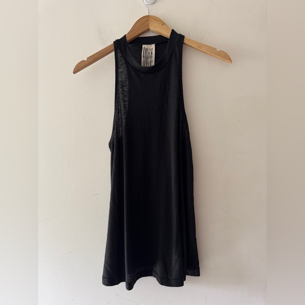 Free‎ People We The Free Long Tank Top Ribbed Racerback Womens Sleeveless Black